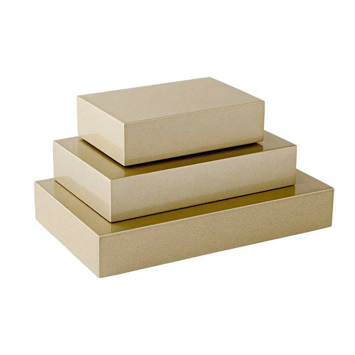 Metallic Gold Plastic Rectangle Block Display