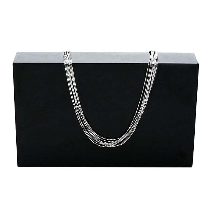 Glanzend Zwart Plastic Rechthoekig Blok Display