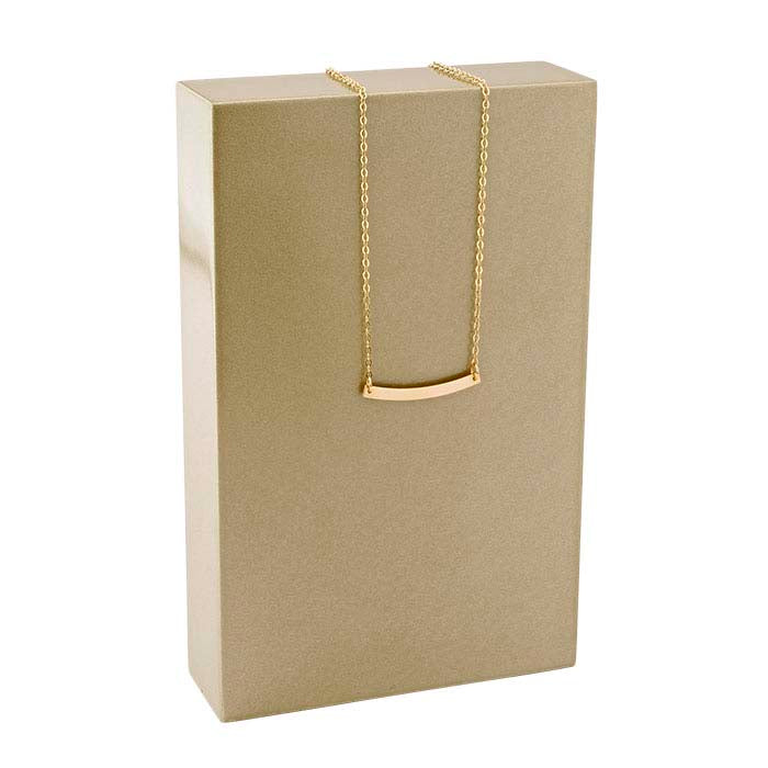 Metallic Gold Plastic Rectangle Block Display
