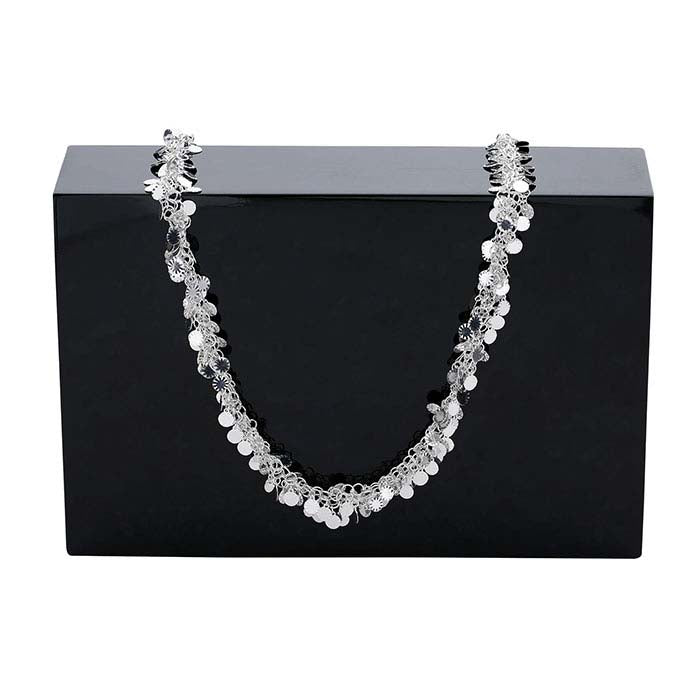 Glanzend Zwart Plastic Rechthoekig Blok Display