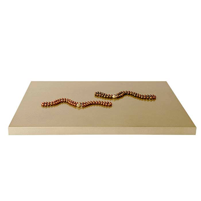 Metallic Gold Plastic Rectangle Riser Display