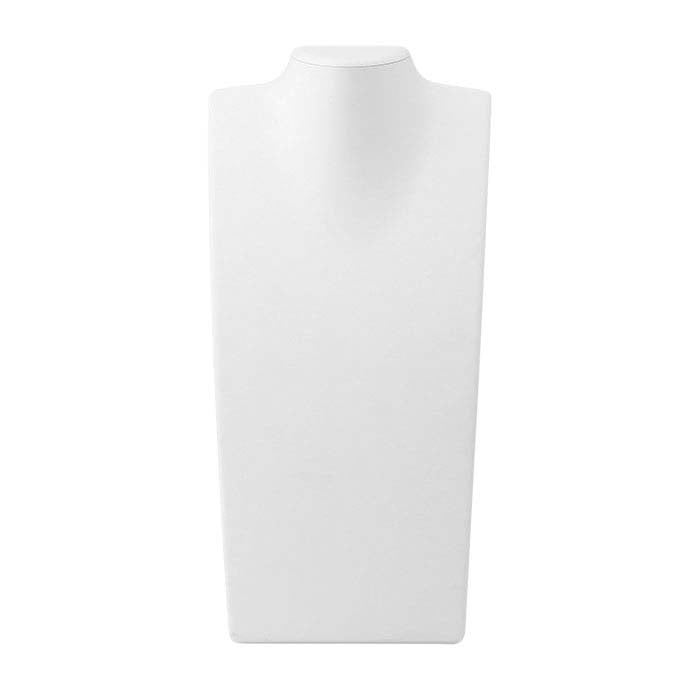 White Plastic Travel Necklace Bust Display, 342.9 mm