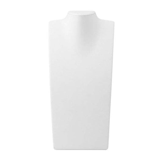White Plastic Travel Necklace Bust Display, 342.9 mm