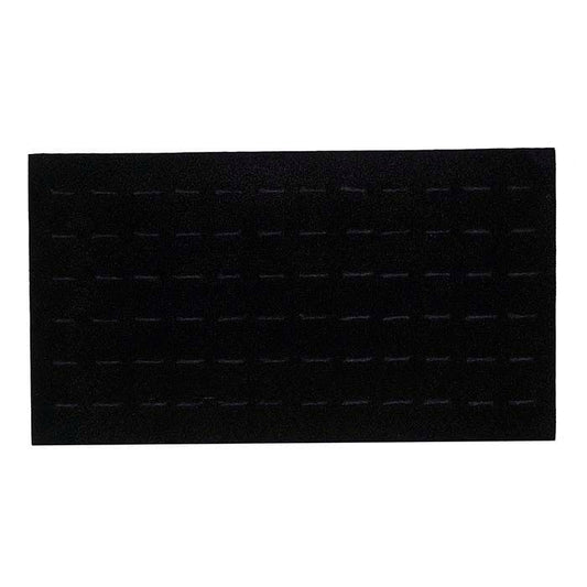 Svart velourflockad insats för 72-ringars bricka