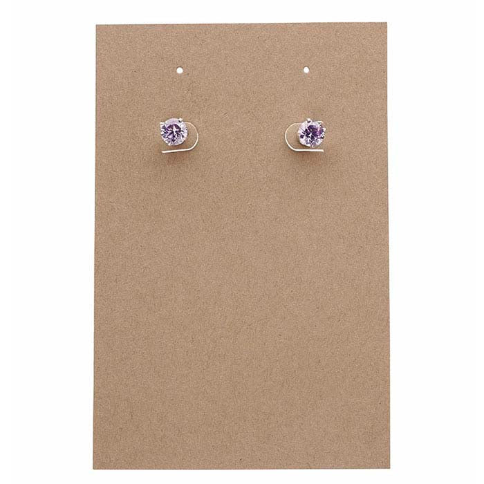 Kraft Vertical Pierced or Clip Earring Card