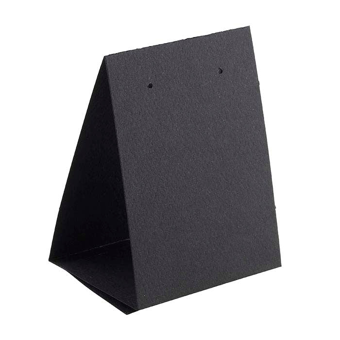 Black Textured Paper Earring Tent Card