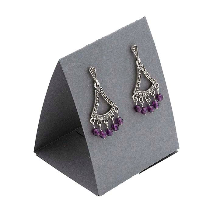 Wrought Iron Textured Paper Earring Tent Card