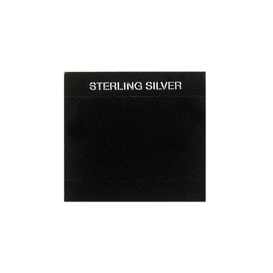 Black Printed Velour-Flocked Plastic Hanging Earring Card