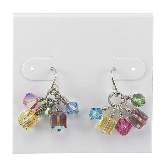 White Plastic Hanging Earring Card