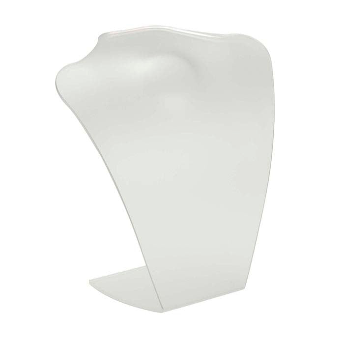 Frost Acrylic Contour Necklace Bust Display