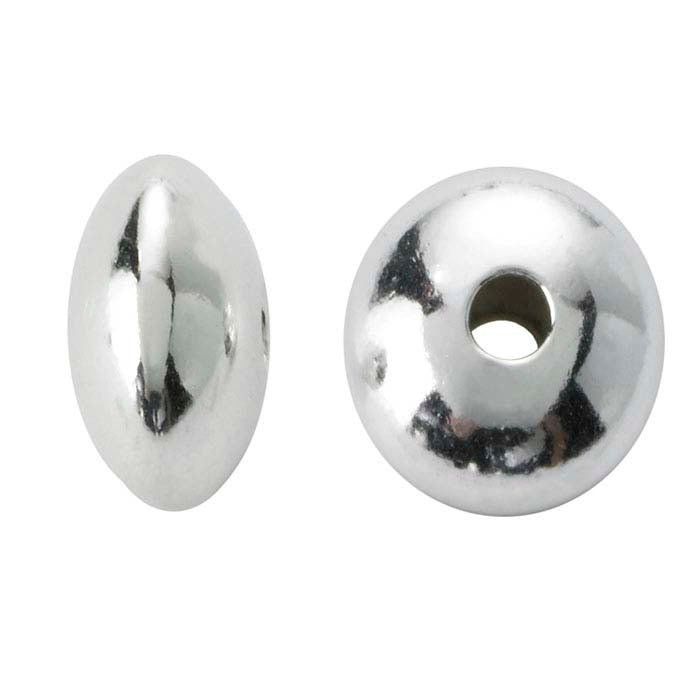 Sterling Silver Saucer Bead