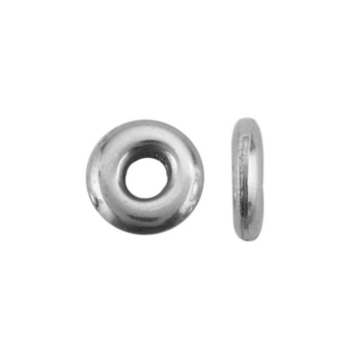 Sterling Silver 3.7 x 1mm Roundel Bead