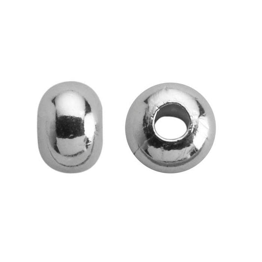 Sterling Silver 3 x 2.3mm Donut Bead