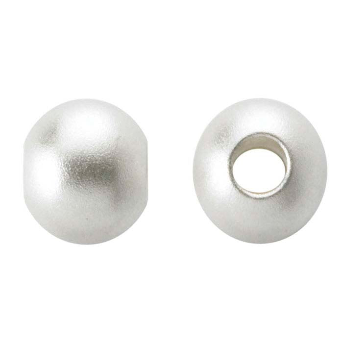 Sterling Silver Round Sandblasted Bead