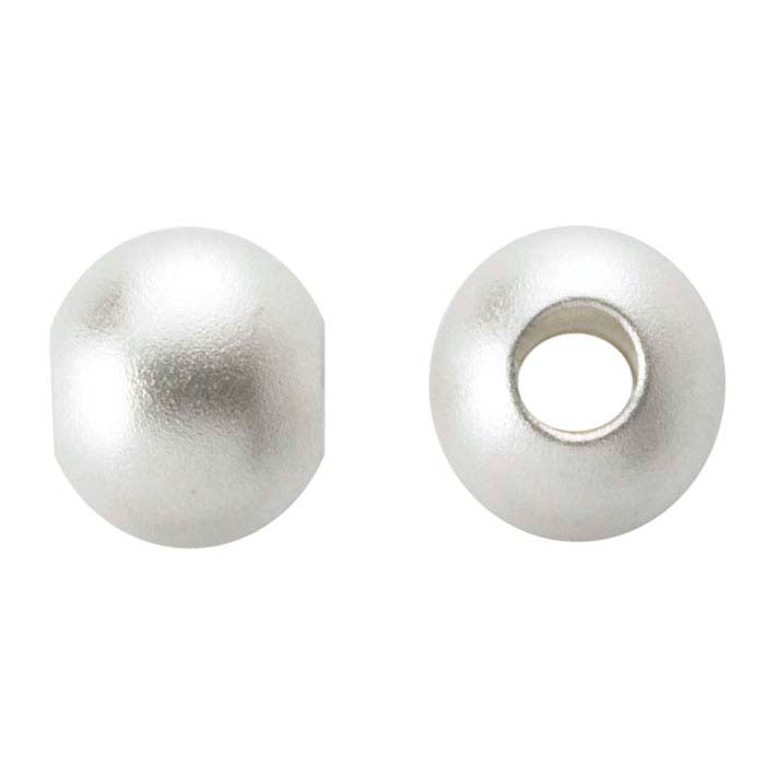 Sterling Silver Round Sandblasted Bead