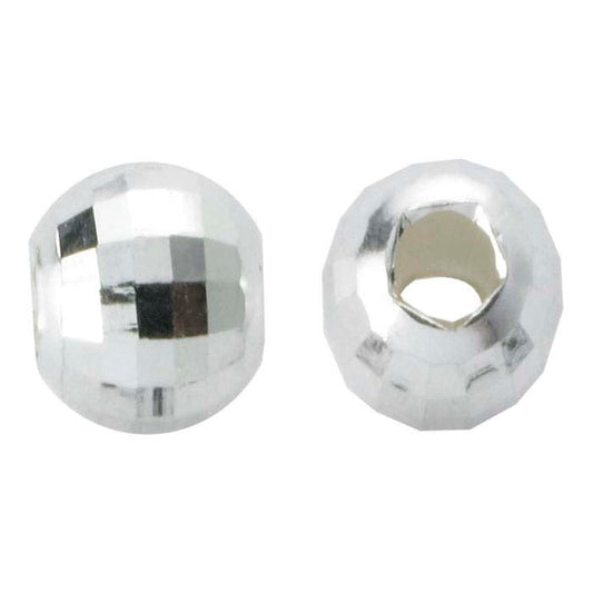 Runde Spiegelperle aus Sterlingsilber, 4 mm