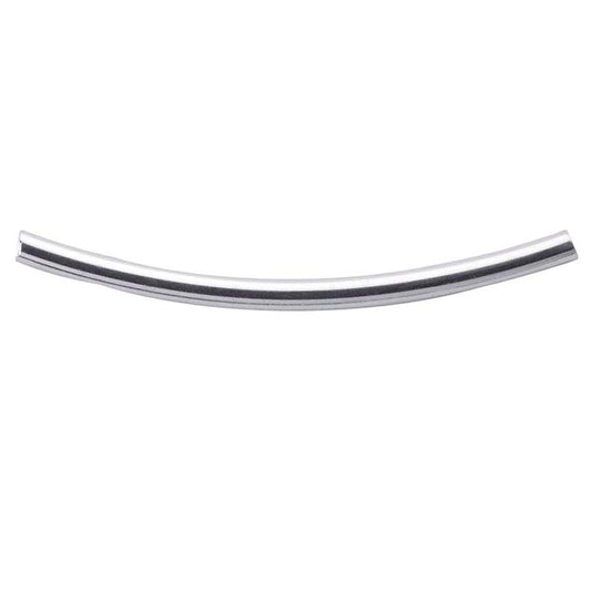 Sterling Silver Curved Tube Bead