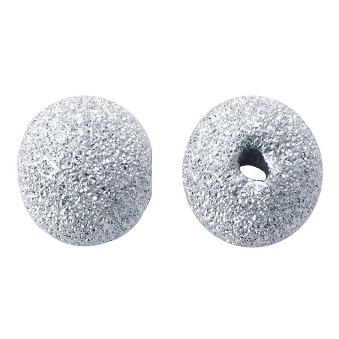 Sterling Silver Round Stardust Bead