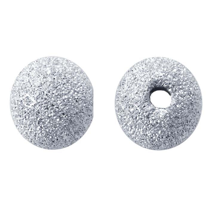 Sterling Silver Round Stardust Bead