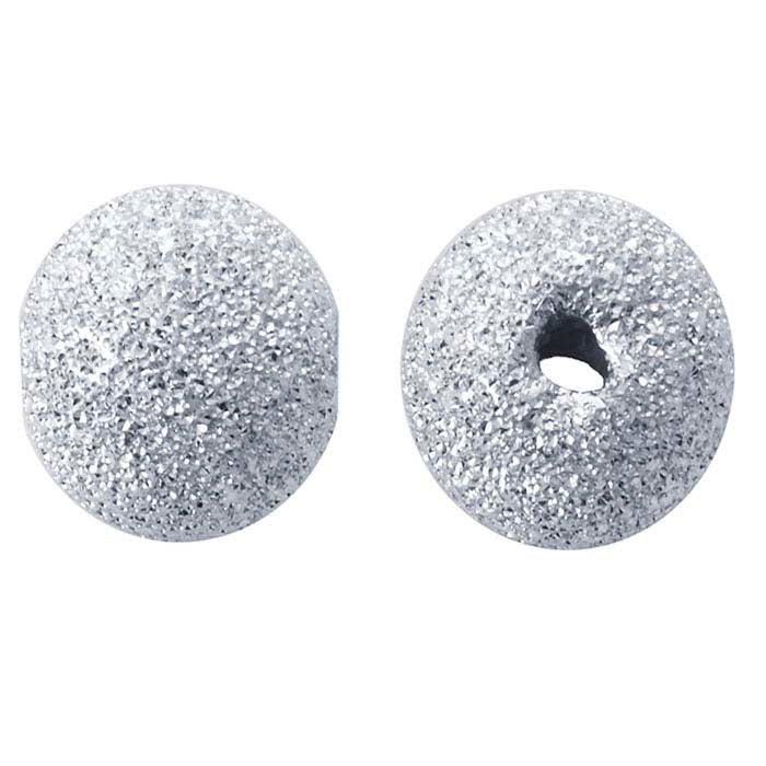 Sterling Silver Round Stardust Bead