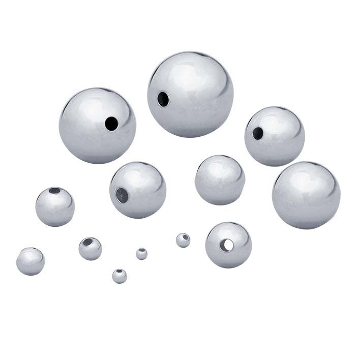 Sterling Silver Round Seamless Bead