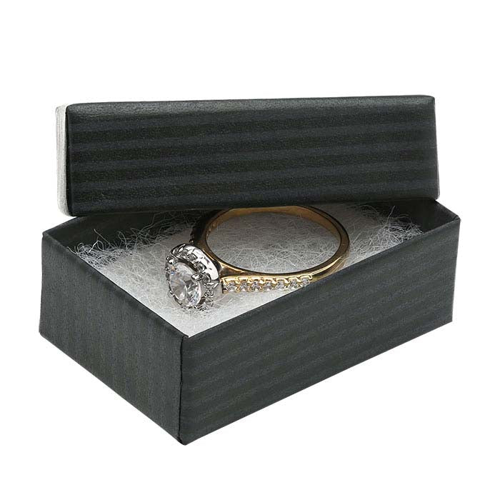 Black Pintripe Recycled-Paper Gift Box