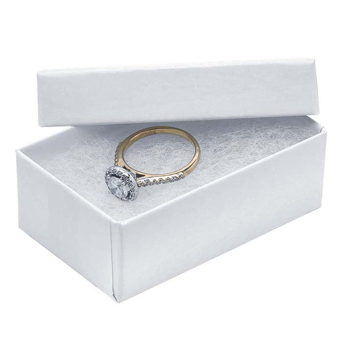 White Glossy Paper-Covered Gift Box