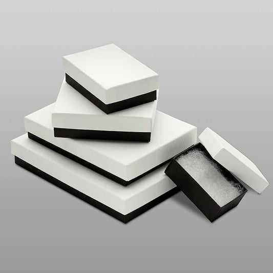 Black & White Paper-Covered Gift Box