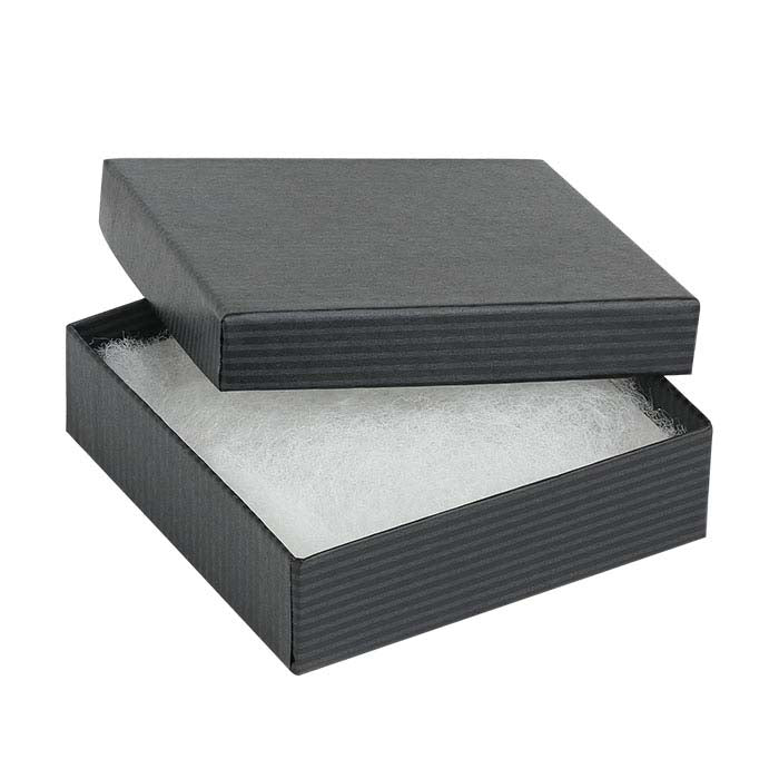 Black Pintripe Recycled-Paper Gift Box