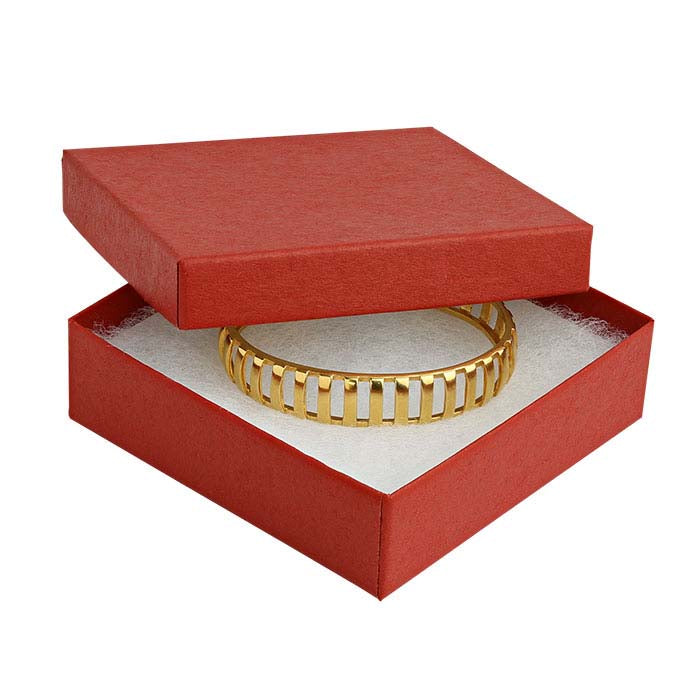 Brick Red Recycled-Paper Gift Box