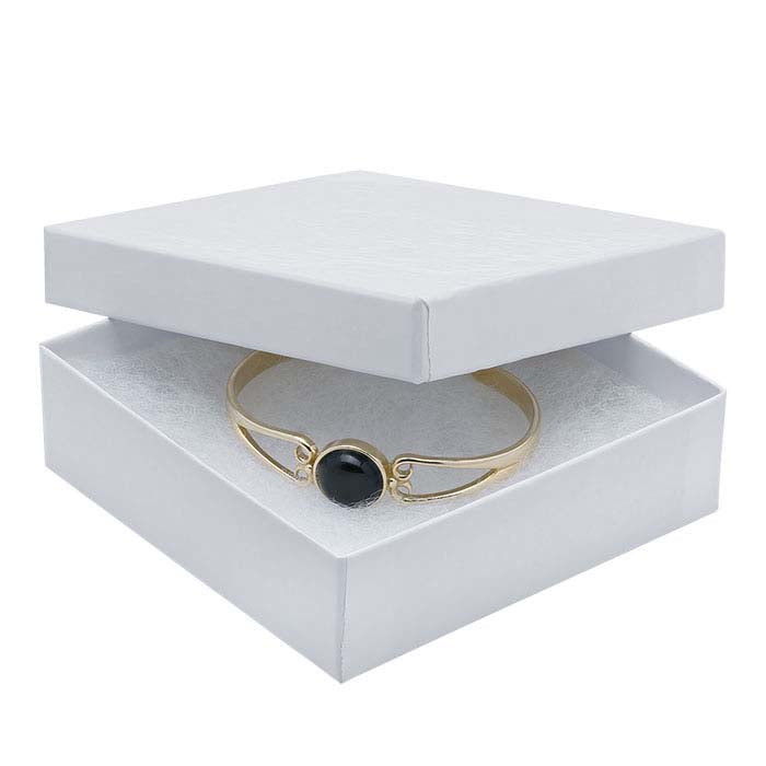 White Glossy Paper-Covered Gift Box