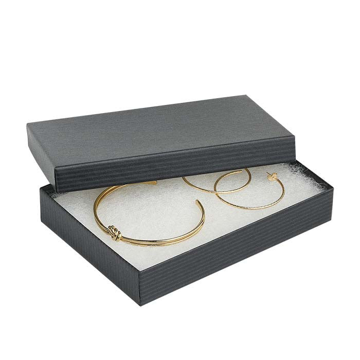 Black Pintripe Recycled-Paper Gift Box