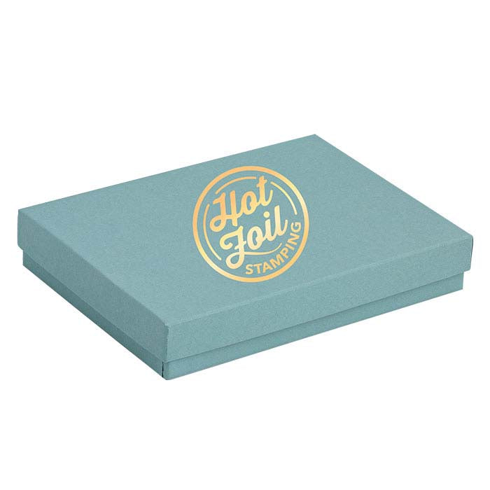 קופסת מתנה מנייר ממוחזר בצבע קצף ים 133.35 מ"מ x 95.25 מ"מ x 22.22 מ"מ