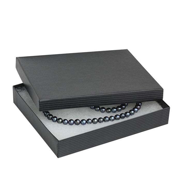 Black Pintripe Recycled-Paper Gift Box