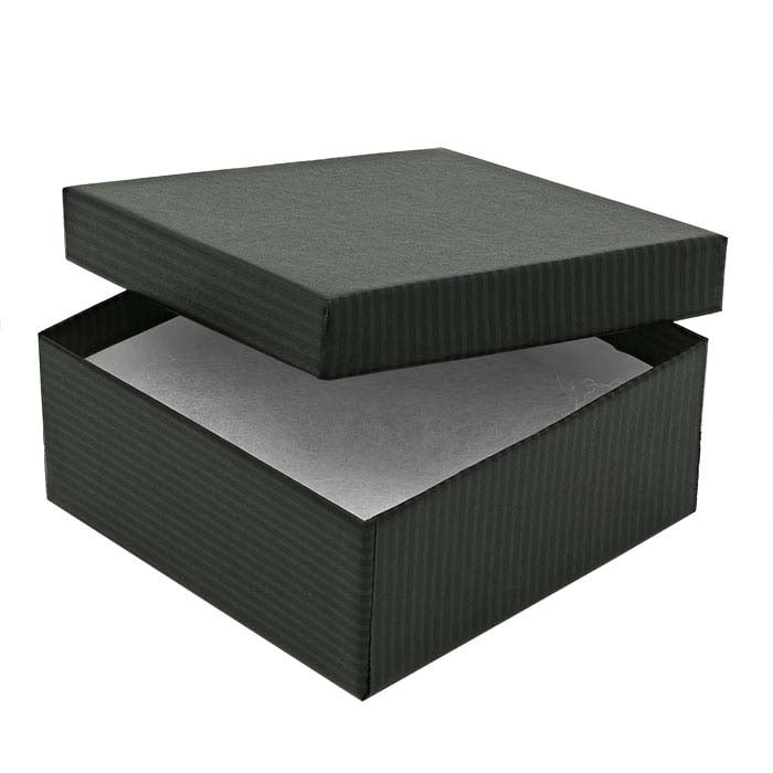 Black Pintripe Recycled-Paper Gift Box