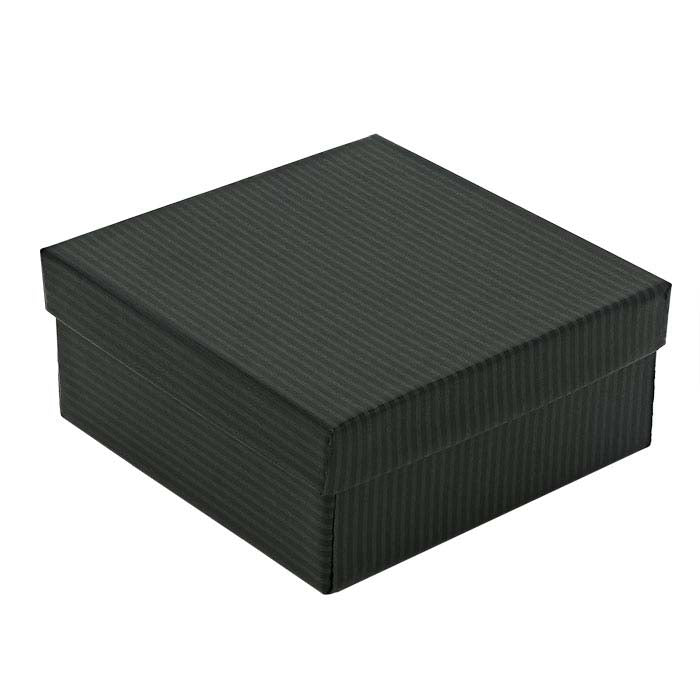 Black Pintripe Recycled-Paper Gift Box