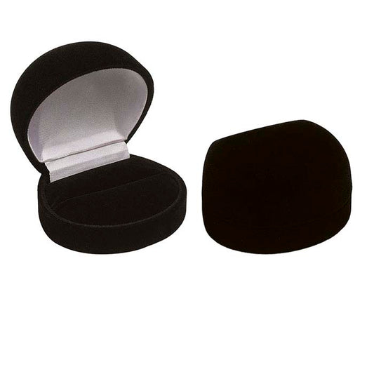 Flocked Velour Round Ring Gift Box