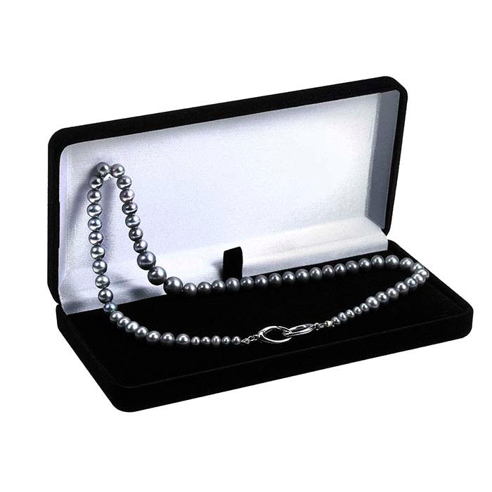 Flocked Velour Necklace Gift Box