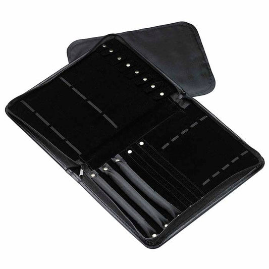 Black Faux Leather Combination Portfolio