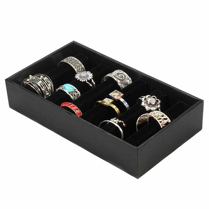 Black Velvet Bar Cuff Bracelet Display