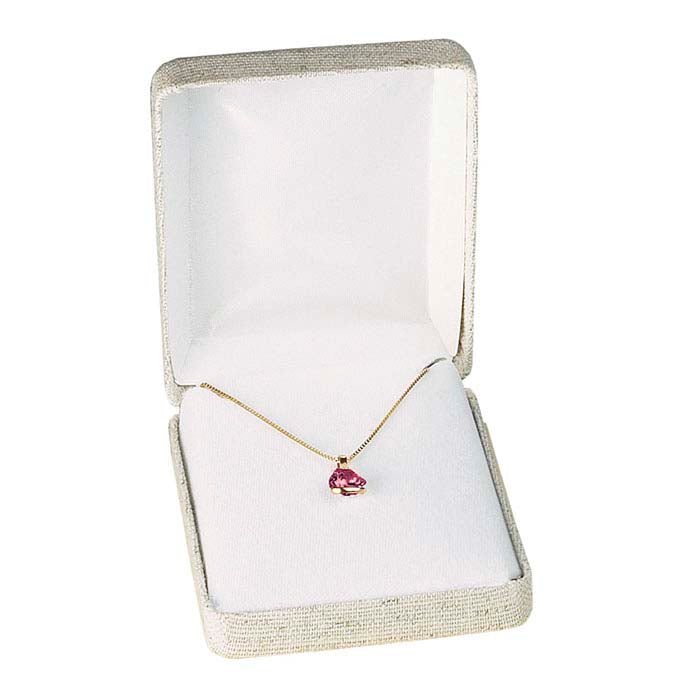 קופסת מתנה לתליון פשתן טבעי