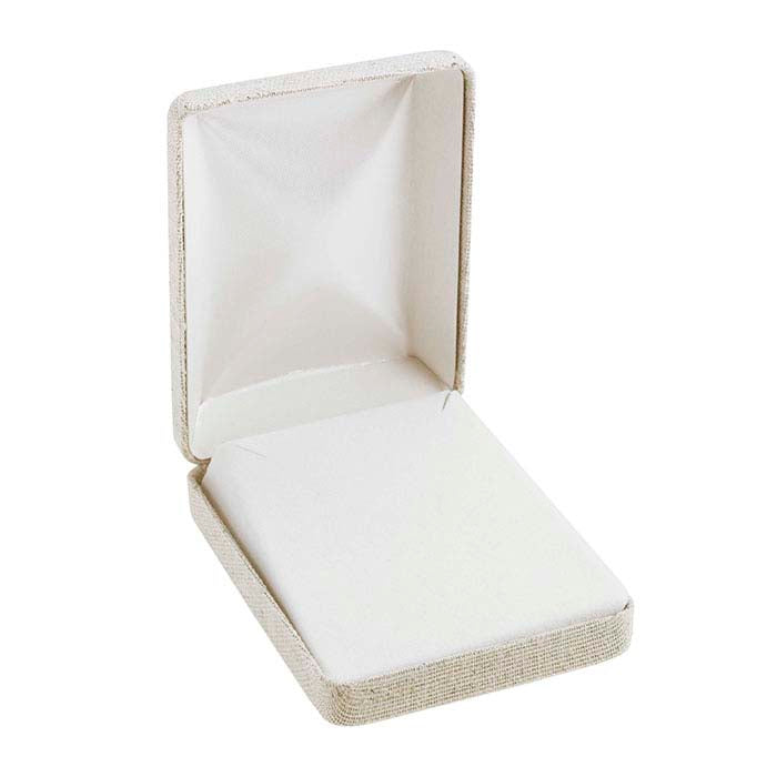 קופסת מתנה לתליון פשתן טבעי