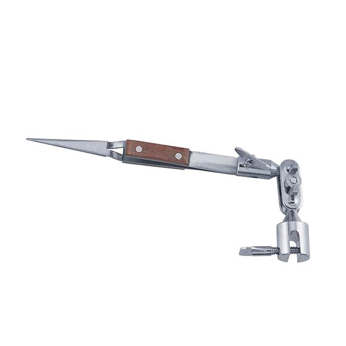 Cross-Lock Tweezers with Fiber-Grip Handles and Third-Hand Clamp