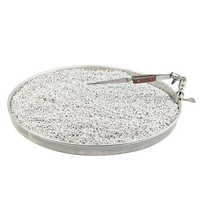 Annealing Pan with Pumice and Third-Hand Cross-Lock Tweezers with Fiber-Grip Handles
