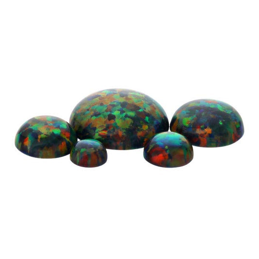 Kyocera Black Opal 6mm Round Cabochon
