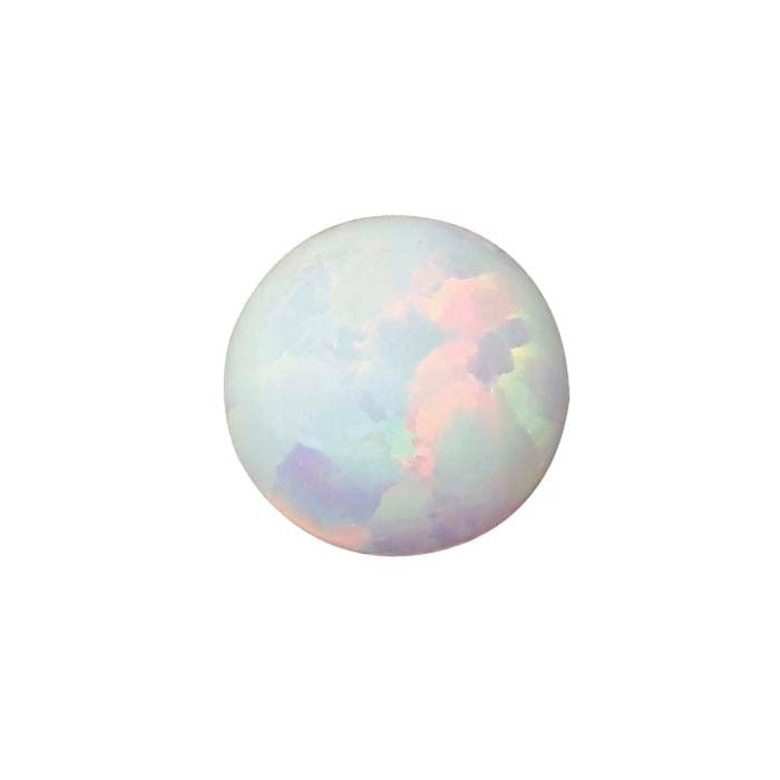 Kyocera White Opal 5mm Round Cabochon
