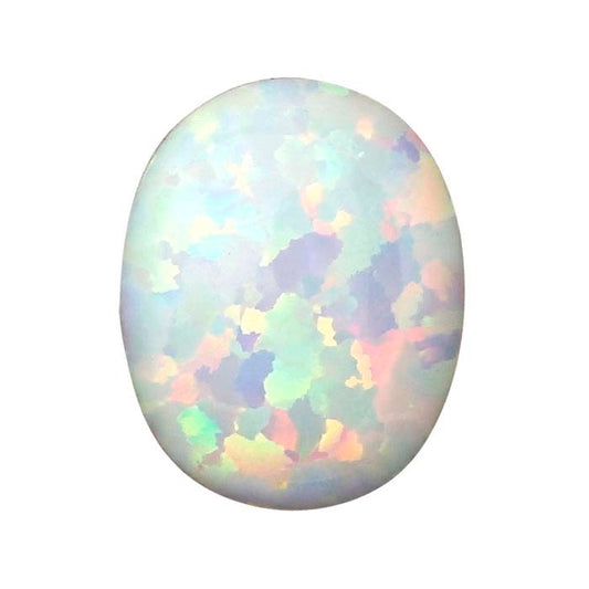 Kyocera White Opal 10 x 8mm Oval Cabochon