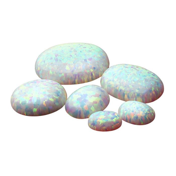 Kyocera White Opal Oval Cabochon