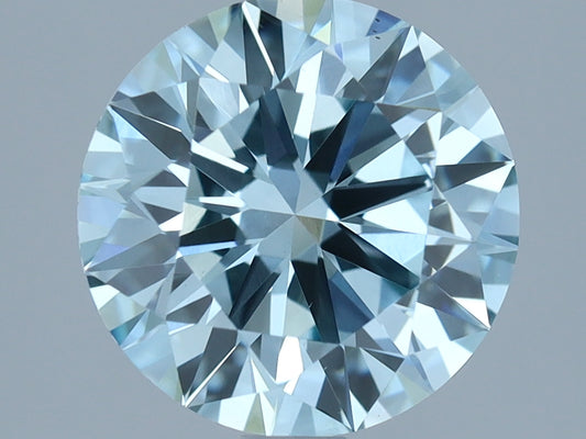 Lab-Grown Diamond 2.01ct, Round, Green, VS1