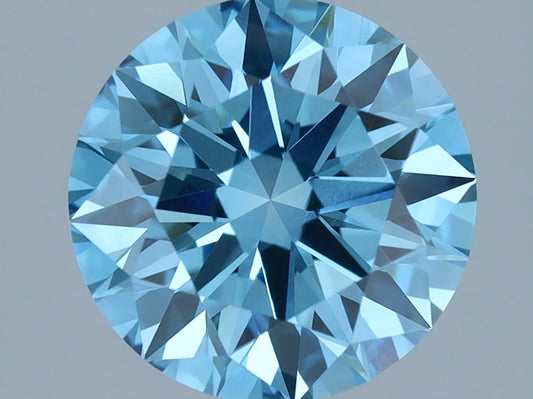 Lab-Grown Diamond 2.43ct, Round, Blue, VS1